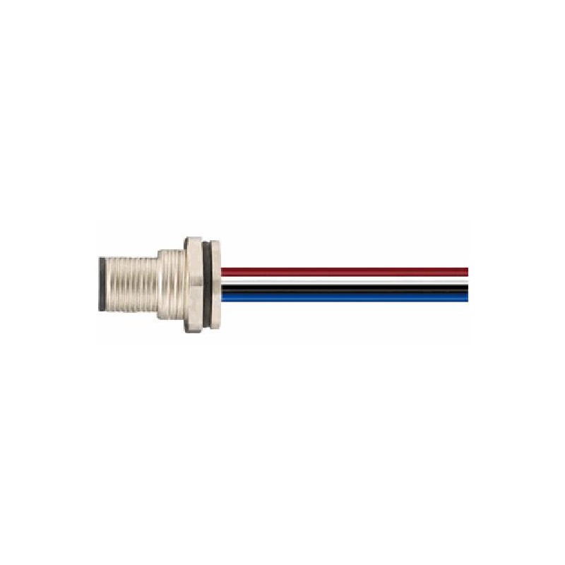 Connecteur mâle M12, 4 pol., codage B IP67, 4A, non-blindé